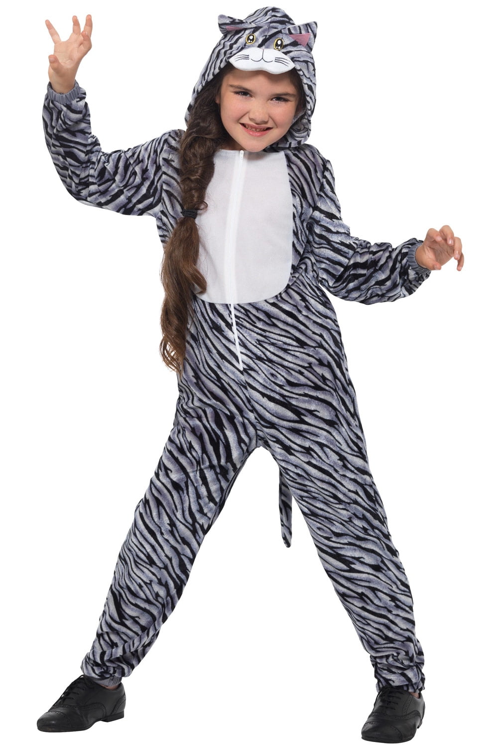 Childs Deluxe Tabby Cat Fancy Dress Costume Girls Boys Unisex Outfit by Smiffys 