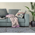 thumbnail image 5 of Three Roses with Butterfly Indoor/Outdoor Pillow with Removable Cover in Orange Dark Green Yellow26x26, 5 of 5