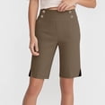 thumbnail image 5 of Yourumao Golf Shorts with Pocket for Women Stretchy Knee Length High Waist Shorts Solid Shorts Activewear Workout Pants, 5 of 10