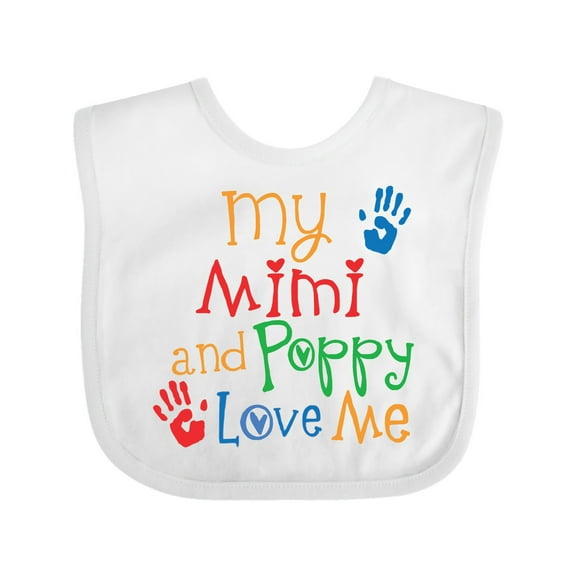Inktastic Mimi and Poppy Love Me Boys or Girls Baby Bib