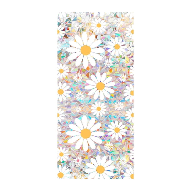 Flower Window Cling Suministros de fiesta no adhesivos Dormir calcomanía de vidrio Costilla de doble cara aferrado para Navidad año Nuevo 43cmx100cm