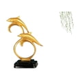 thumbnail image 1 of Figura de delfín colgante con enredaderas, pegatina de pared, hojas de , adorno de escritorio de resina de PVC, escultura creativa adecu, 1 of 8