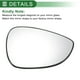 thumbnail image 2 of Reemplazo de vidrio del espejo retrovisor convexo del lado del pasajero derecho, no calefaccionado, adecuado para Ford B Max 2012-2018, 2 of 6