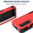 thumbnail image 5 of ELEHOLD for Samsung Galaxy Z Fold 4 Rugged Case, Armor Hard PC Soft TPU Hybrid Anti-Drop Camera Lens Protection Shockproof Glossy Non-Slip Slim Fit Case for Z Fold4 7.6 inch,Red, 5 of 6