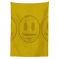 thumbnail image 3 of Ambesonne Emoji Tablecloth Rectangular Table Cover, Wavy Stripes Contemporary, 60"x90", Mustard Black, 3 of 4