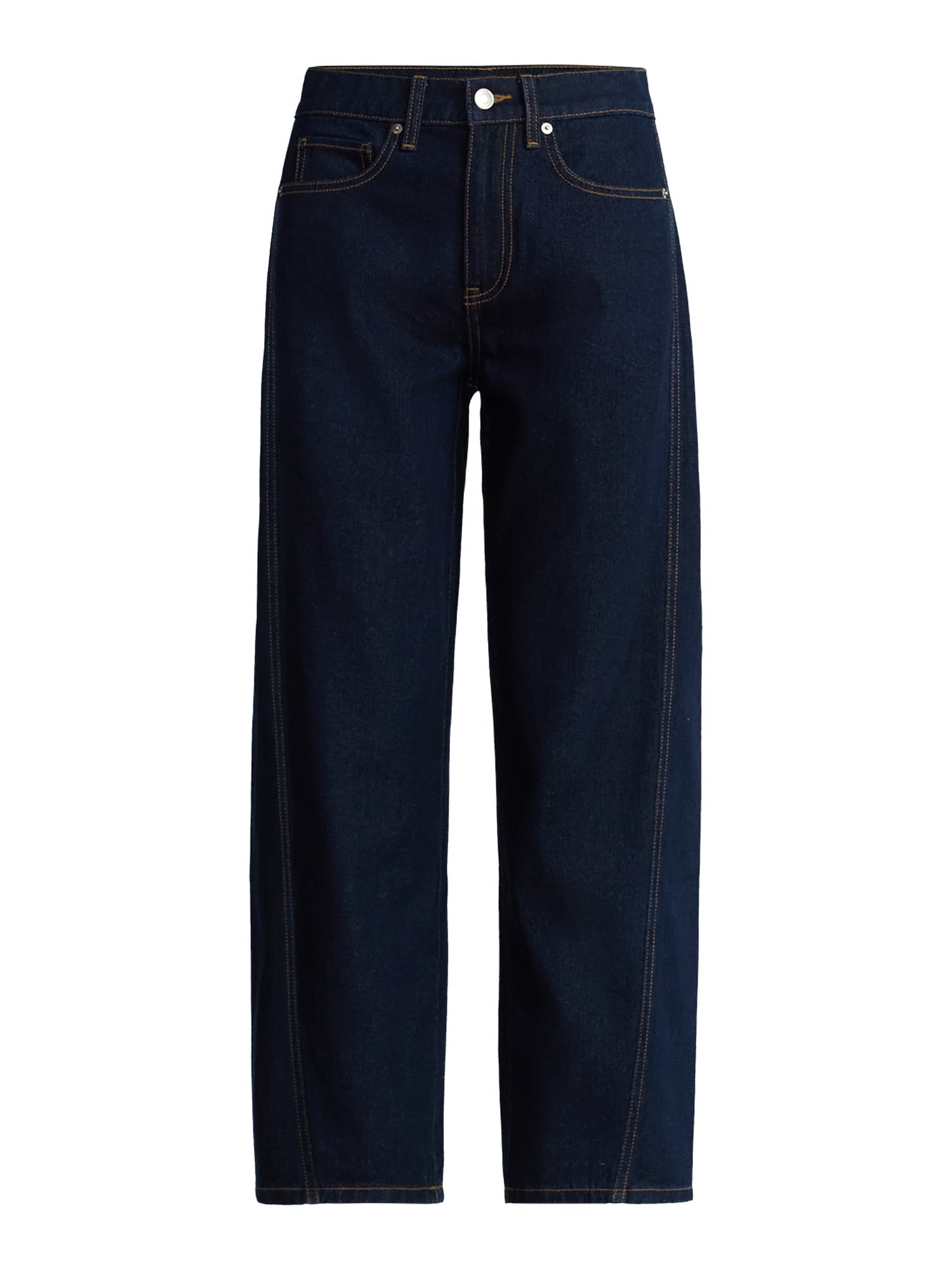 Free Assembly Women's and Women's Plus Barrel Ankle Jeans, 27" Inseam, Sizes 0-26