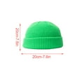 thumbnail image 3 of Tuque Tricotée Exquise Confortable Style Simple Femmes Hommes Mode Chapeaux Couvre-Chef Ornement Vêtement Accessoire pour Déco de Robe Vert Fluorescent, 3 of 6