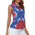 thumbnail image 4 of HUIACONG Tie Dye Star Pattern Women's Sleeveless Golf Shirts, Casual Quick Dry Workout Tank Tops Anti Fade Golf Sleeveless Tank Top for Indoor Hiking, 4 of 7