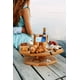 thumbnail image 4 of Mesa de Picnic de 1 pieza, bandeja de vino portátil para colgar copas de vino, bandeja de frutas, mesa de Picnic de madera (solo la mesa) JM, 4 of 4