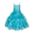 thumbnail image 1 of Ekidsbridal Elegant Stunning Rhinestone Organza Layers Flower Girl Dress Junior Bridesmaid Recital Easter Holiday Gown Birthday Girl Dress Communion Formal Clothing Baptism 164s tiffany blue 12, 1 of 2