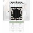 thumbnail image 6 of No Hook Shower Curtain with Snap in Liner, Flowers Plant Pink White Floral on Black Hotel Shower Curtains for Bathroom, Washable Shower Curtain Liner Set with Mesh Top Window, 72”x78”, 6 of 6