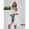 thumbnail image 3 of jinghuiyue Womens Swimsuit Cover Up Shirt Dress Button Down Short Sleeve Beach Bathing Suit Coverup L, 3 of 7