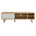 thumbnail image 6 of Media TV Stand Console Table, Brown Oak, Wood, Metal, Industrial Living Room Lounge Cafe Lobby Hospitality Restaurant, Modern Contemporary HB34575, 6 of 10