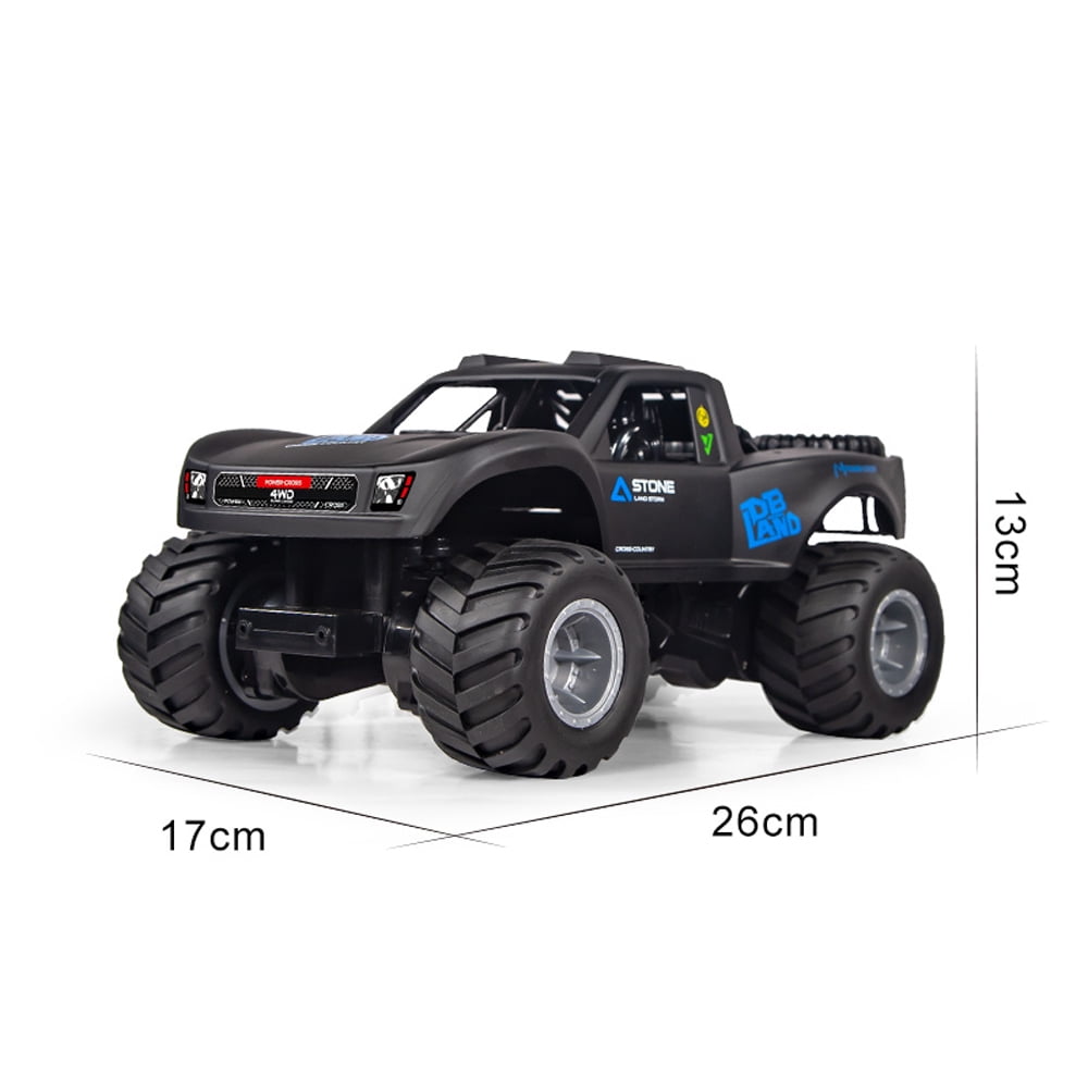 1:16 Amphibious Remote Control Car, RC Monster Truck for Kids, All Terrain 4WD RC Toy with 2 Batteries, 7.4V High Power, Durable Truck for Boys-Blue