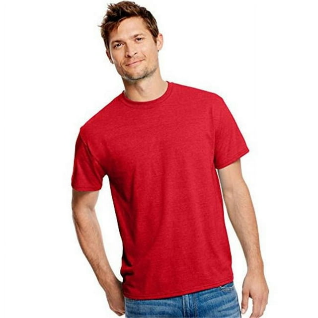 Hanes Navy Tribl Mens X-Temp with Fresh IQ Tri-Blend Performance T-Shirt - Large