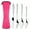 Pink, variant on 4Pcs Stainless Steel Cutlery Set, Reusable Travel Flatware with Carrying Case, Rustproof Camping Utensils for Outdoor & Picnic