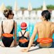 thumbnail image 4 of Juego de 3 cinturones de natación naranjas para niños y adultos, ayuda inflable para entrenamiento de natación con hebilla de seguridad ajustable, flotador de piscina portátil, cinturón de flotabilidad para deportes acuáticos ER, 4 of 4