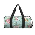 thumbnail image 2 of Haiem Vintage Floral Pattern Gym Bag for Women Men, Waterproof Travel Duffel Bags, Personal Item Travel Bag Weekender Bag with Shoes Compartment & Wet Pocket, 2 of 8