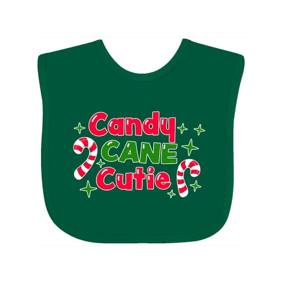 Inktastic Christmas Candy Cane Cutie with Candy Canes Boys or Girls Baby Bib