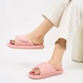thumbnail image 7 of Ecetana Open Toe House Slippers for Women Memory Foam Bedroom Slippers Cozy Indoor House Shoes, 7 of 7