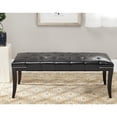 thumbnail image 3 of SAFAVIEH Gibbons Classic Glam Upholstered Bench w/ Nail Heads, Plum, 3 of 5