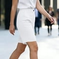 thumbnail image 7 of IYYVV Women's Golf Shorts with Pockets, High Waisted Summer Wide Leg Business Work Office Casual Dressy Pants with Pockets 2026 White L, 7 of 7