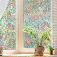 thumbnail image 4 of Norbi Flower Window Privacy Film Floral Decorative Stained Glass Window Film Static Cling Non-Adhesive Frosted Window Sticker Removable Static Cling Stickers for Room 16.93x39.37 in, 4 of 7
