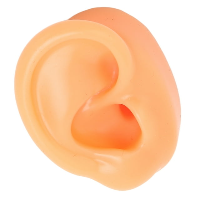 Fake Ear Model, Flexible Professional Human Ear Model Reusable For Earrings Display Left,Right