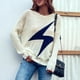thumbnail image 1 of Top Mujer Cuello Redondo Jersey Mujer Tejido Suave Transpirable Fácil Combinación Cómodo Para Fiesta Para Jugar ANGGREK Suéter de mujer, 1 of 8