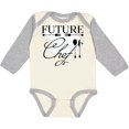 thumbnail image 3 of Inktastic Future Chef with Silverware and Hat Boys or Girls Long Sleeve Baby Bodysuit, 3 of 5
