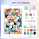 thumbnail image 2 of 100 Piezas de Cuentas de Silicona de 15 Mm, Forma Redonda, Cuentas de Silicona Poligonales, Kit de Accesorios de Silicona para Hacer Llaveros DIY, Pulseras, 2 of 7