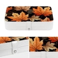 thumbnail image 4 of Thanksgiving Portable PU Leather Earring Holder Storage Box Display Case with Removable Compartment, 4 of 6
