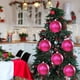 thumbnail image 5 of Adornos de Navidad Bolas de plástico irrompibles de 6 pulgadas | Decoraciones de árbol de grado comercial para interiores y exteriores: rojo, oro, plata, azul, rosa, verde | Duradero, acabado, 5 of 6