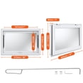 thumbnail image 2 of KFFKFF Concession Window, 36"x24" Aluminum Alloy Food Truck Service Window,  up to 85 Degrees, Equipped with Awning Door & Drag Hook, Suitable for Food Trucks and Concession Trailers, 2 of 9