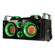 QFX PBX-505200BT - Speaker - for PA system - wireless - Bluetooth - 50 Watt - 2-way - green
