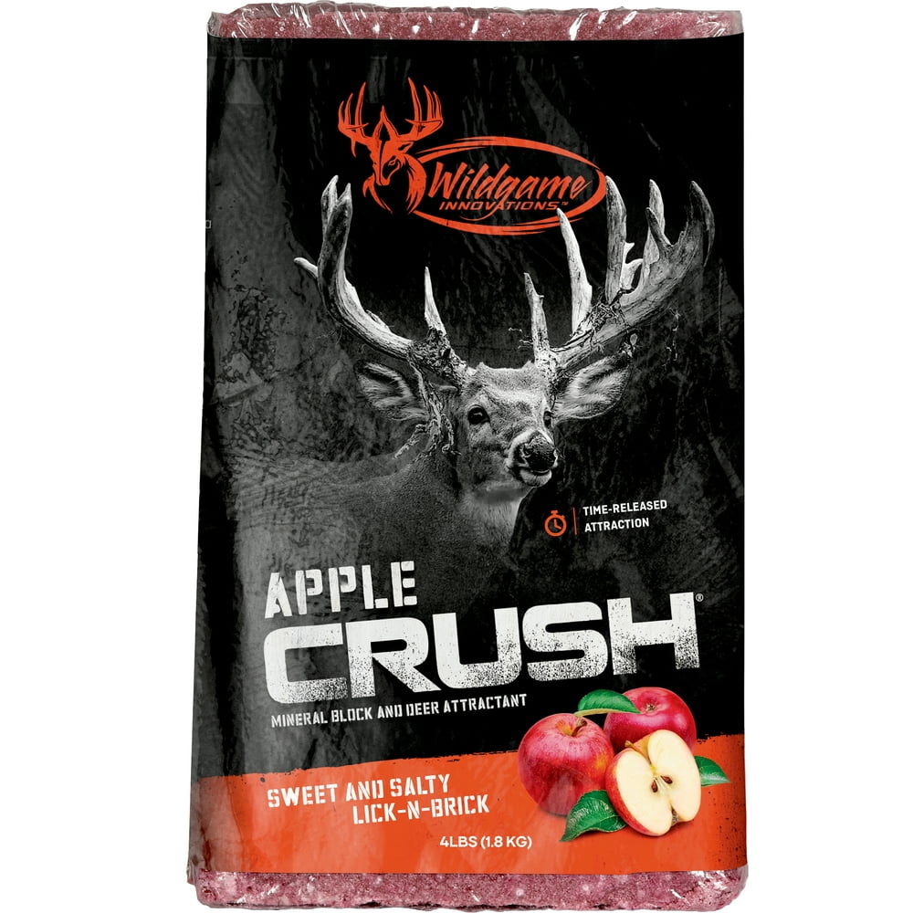 Wildgame Innovations Apple Crush Deer Attractant Salt Block, 4 lbs