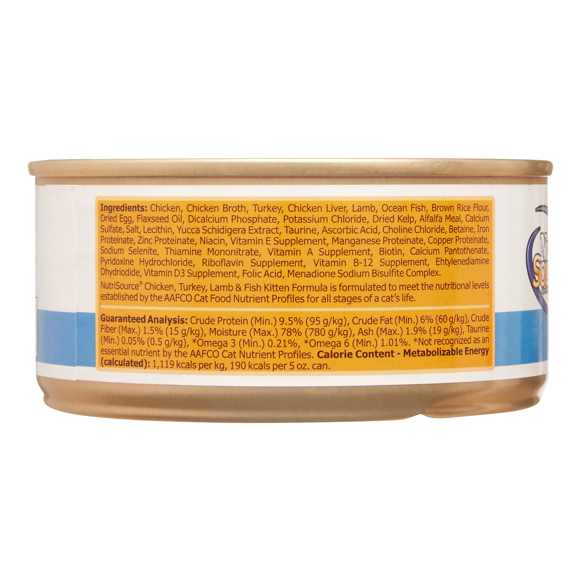 NutriSource Chicken, Turkey, Lamb & Fish Kitten Wet Cat Food, 5 Oz