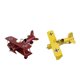 thumbnail image 1 of 2pc Diecast Fighter Model Display Modelos De Amarillo / Rojo perfecl Simulación de avión fundido a presión, 1 of 8