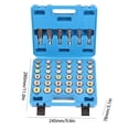 thumbnail image 3 of 114 Piece Automotive Oil Drain Plug Repair Kit, M13 M15 M17 M20 M22 Sizes, Thread Repair Tool Set with Carry, Drain Pans Automotive Rethreading Tools Kit for Car Maintenance, 3 of 7