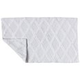 thumbnail image 2 of Vera Wang Collection Diamant Tufté Ensemble de Tapis de Bain Réversible Doux et Absorbant, Style Designer Moderne pour Décoration de Salle de Bain, 2 Pcs, Blanc, USHS6D1117231, 2 of 5