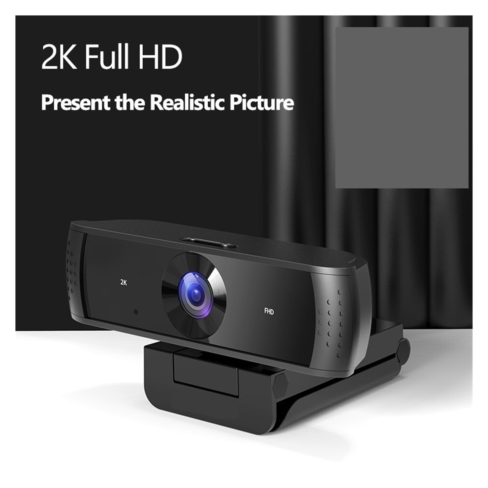 Webcam 2K Stream Webcam With Microphone Web Camera With Privacy Cover Autofocus PC Camera For Switch/Laptop For Conferencing, Live Streaming, Recording ,HD Video