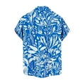 thumbnail image 5 of Yieetim Mens Swim Shirts, Tropical Holiday Summer Beach Short Sleeve Button Down Shirts, Quickly Dry Hawaiian Small V-Neck Shirts, Vintage Print Board Swim Shirts For Surfing XXL, 5 of 7