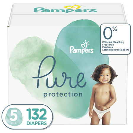 Pampers Pure Protection Diapers Size 5 132 Count (Best Disposable Diapers For The Environment)