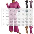 thumbnail image 4 of Women's Two-Piece Set Solid Color Crew-Neck Top & Pants Fall Winter Oversize Workout Sport Gym Vacation Travel Casual Comfortable Sweatshirt Sets Wide Leg Lounge Pants Set, 4 of 6