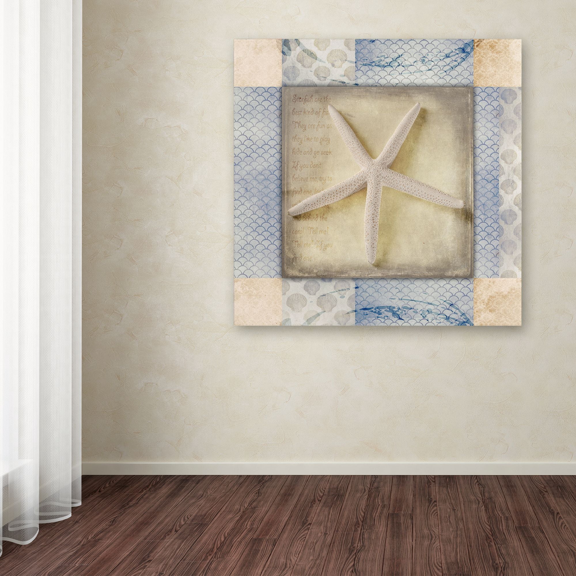 Trademark Fine Art 'White Sea Starfish' Canvas Art by LightBoxJournal