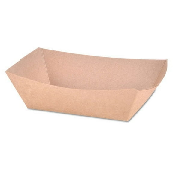 Paper Food Baskets, 1 Lb Capacity, Brown Kraft, 1,000/carton | Bundle of 5 Cartons