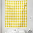 thumbnail image 1 of Yellow and White Tapestry, Checkered Motif with Little Spring Blooms Classic Country Picnic Pattern, Fabric Wall Hanging Decor for Bedroom Living Room Dorm, 5 Sizes, Yellow White, by Ambesonne, 1 of 1