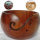 thumbnail image 5 of Wooden Wool Bowl Textile Wool Storage Bowl Round Wooden Bowl, 5 of 5