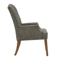 thumbnail image 4 of Weston Home Ridgemere Light Distressed Natural Finish Polished Microfiber Tufted Dining Chair, Gray Polished Microfiber, 4 of 8