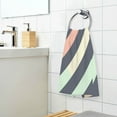 thumbnail image 3 of Yayeee 2 Pack Hand Towels for Bathroom 100% Cotton 16" x 28" Soft Absorbent Kitchen Towel, Isometric Green, 3 of 7